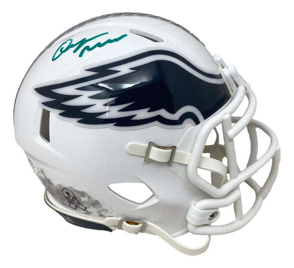 Quinyon Mitchell Signed Eagles Salute To Service Mini Speed Helmet JSA