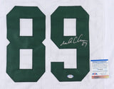 Mark Chmura Signed Green Bay Packers White Jersey (PSA COA) 3xPro Bowl Tight End