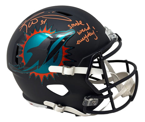 Ricky Williams Signed Dolphins Rivalries FS Replica Helmet Smoke Weed JSA QR