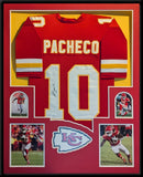 FRAMED KANSAS CITY CHIEFS ISIAH PACHECO AUTOGRAPHED SIGNED JERSEY JSA COA
