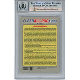 Joe Montana Autographed 1990 Fleer All-Pro #1 Slab Trading Card Beckett 49918