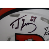 Rod Smith Ed McCaffrey Signed Denver Broncos 23 Alt Mini Helmet Beckett 44941