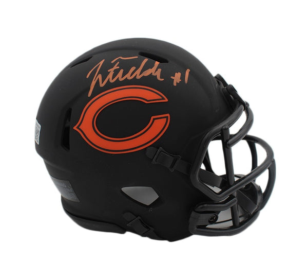 Justin Fields Signed Chicago Bears Speed Eclipse NFL Mini Helmet