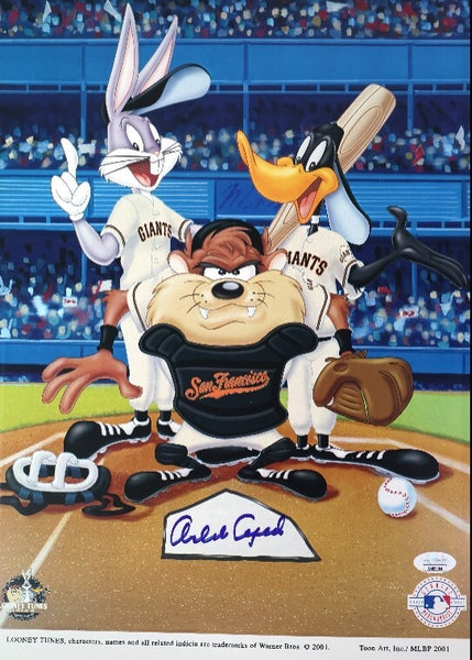 Orlando Cepeda Autographed San Francisco Giants Looney Tunes 11x14 Photo JSA COA