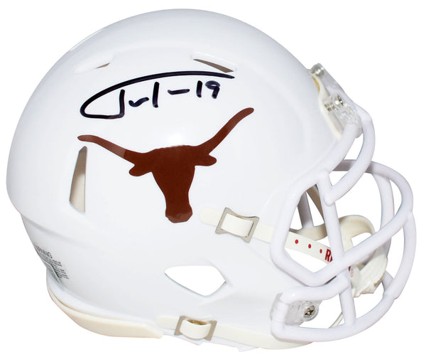 JUSTIN TUCKER AUTOGRAPHED TEXAS LONGHORNS SPEED MINI HELMET BECKETT