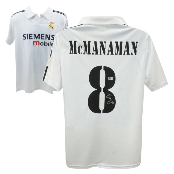 Steve McManaman Signed Real Madrid Home Soccer Jersey #8 with Beckett COA