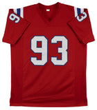 Richard Seymour Authentic Signed Red Pro Style Jersey BAS Witnessed