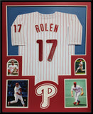 FRAMED PHILADELPHIA PHILLIES SCOTT ROLEN AUTOGRAPHED SIGNED JERSEY BECKETT HOLO