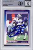 Emmitt Smith Signed 1990 Score Supplemental #101 (Grade 10) Slabbed BAS 39899
