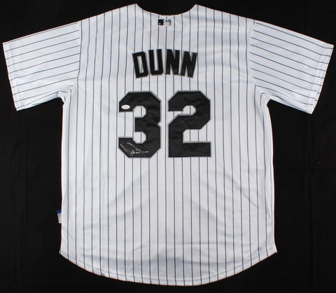 Adam Dunn Signed Majestic Cool Base White Sox Jersey (JSA) 2xAll-Star / 462 HRs