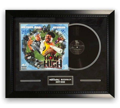 Method Man & Redman Signed Autographed "How High" Vinyl Framed to 16x20 JSA