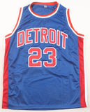 Mark Aguirre Signed Detroit Pistons Jersey Inscribed"Bad Boys"(Beckett) All Star