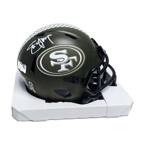 Steve Young Signed Riddell San Francisco 49ers Salute to Service Mini Helmet PSA