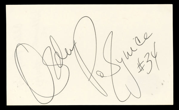 Sonics Olden Polynice Authentic Signed 3x5 Index Card Autographed BAS #BN06515
