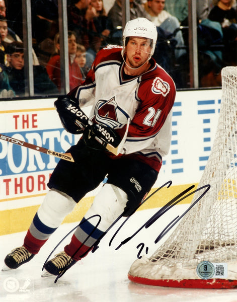 Peter Forsberg Autographed/Signed Colorado Avalanche 8x10 Photo Beckett 57643