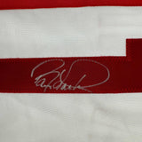 Autographed/Signed Barry Larkin Cincinnati White Jersey Beckett BAS COA