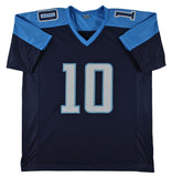 Vince Young Authentic Signed Blue Pro Style Jersey Autographed JSA Witness