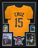 FRAMED PITTSBURGH PIRATES ONEIL CRUZ AUTOGRAPHED SIGNED JERSEY JSA COA