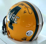 Packers Hall of Famer BRETT FAVRE Signed Riddell VSR4 #4 LOGO Mini Helmet AUTO