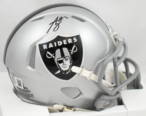 Ashton Jeanty Autographed Las Vegas Raiders Speed Mini Helmet - Beckett W Holo