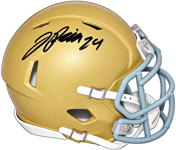 JADARIAN PRICE AUTOGRAPHED NOTRE DAME IRISH SPEED MINI HELMET BECKETT