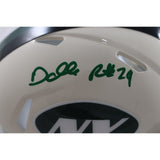 Darrelle Revis Autographed New York Jets Retro Mini Helmet Beckett Witness 58222