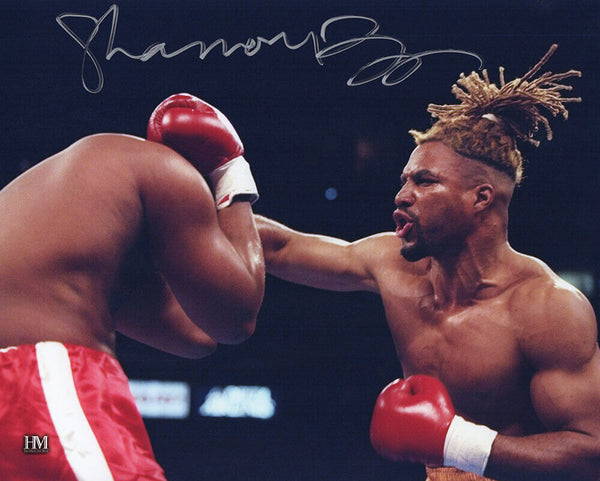 Shannon Briggs Signed Boxing Punching Action 8x10 Photo - (SCHWARTZ SPORTS COA)