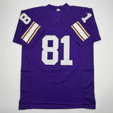 Autographed/Signed Carl Eller Minnesota Purple Football Jersey JSA COA