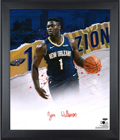 Zion Williamson New Orleans Pelicans FRMD Signed 20" x 24" In-Focus Photograph