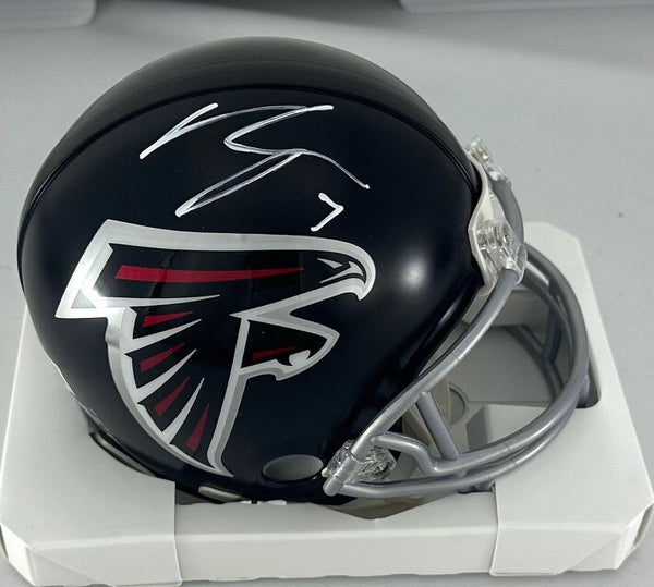 Falcons BIJAN ROBINSON Signed Riddell VSR4 Mini Helmet AUTO - BAS