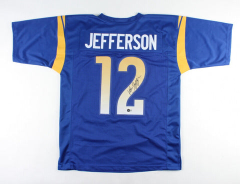 Van Jefferson Signed Los Angeles Rams Blue Home Jersey (Beckett) Wide Receiver