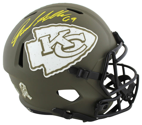 Chiefs Jared Allen Signed Salute To Service Full Size Speed Rep Helmet BAS Wit