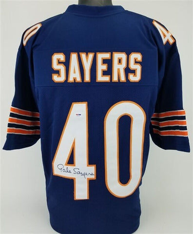 Gale Sayers Signed Chicago Bears Jersey (PSA COA) 4xPro Bowl Running Back/ HOF