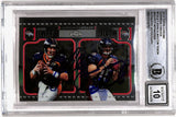 John Elway & Tim Tebow Signed 2010 Chrome Gridiron Trading Card BAS Slab 40768