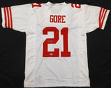 San Francisco 49ers Frank Gore Autographed White Jersey Beckett BAS QR #W534758
