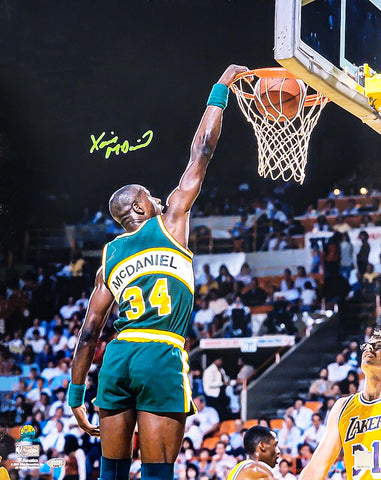 XAVIER MCDANIEL AUTOGRAPHED 16X20 PHOTO SEATTLE SUPERSONICS MCS HOLO 202460