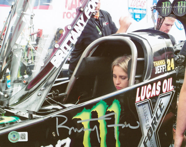 Brittany Force Authentic Signed 8x10 Photo Autographed BAS #BJ67538