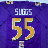 Autographed/Signed Terrell Suggs Baltimore Color Rush Football Jersey JSA COA