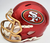 TREY LANCE AUTOGRAPHED 49ERS FLASH RED SPEED MINI HELMET BECKETT QR 197093