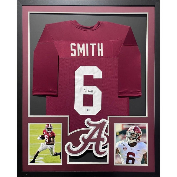 DeVonta Smith Autographed Signed Framed Alabama 2P Jersey BECKETT