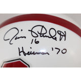 Jim Plunkett Autographed Stanford Cardinal Mini Helmet Heisman Beckett 52747