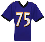 Jonathan Ogden Signed Purple Custom Football Jersey w/HOF'13 - (SCHWARTZ COA)