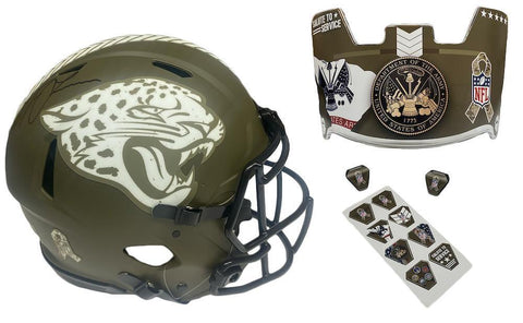 TREVOR LAWRENCE Autographed Army - Salute To Service Authentic Helmet FANATICS