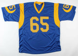 Tom Mack Signed Los Angeles Rams Jersey Inscribed "HOF 99" (JSA COA) 11xPro Bowl