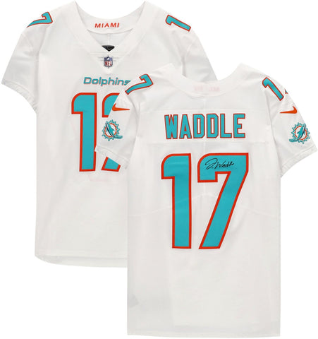Jaylen Waddle Miami Dolphins Autographed White Nike Elite Jersey
