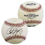 Athletics Curt Young Authentic Signed Allen Selig OML Baseball BAS #BU64324