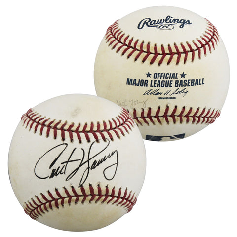 Athletics Curt Young Authentic Signed Allen Selig OML Baseball BAS #BU64324