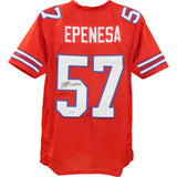 AJ Epenesa Autographed/Signed Pro Style sz XL Red Jersey Beckett Witness 50255