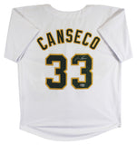 Jose Canseco Authentic Signed White Pro Style Jersey Autographed BAS Witnessed