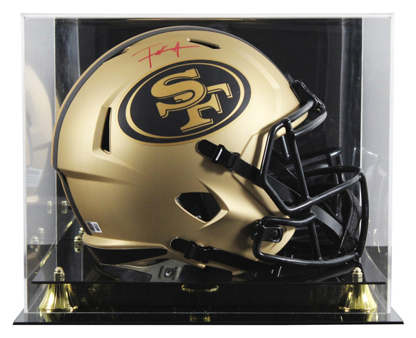 49ers Frank Gore Signed Rave Full Size Speed Rep Helmet W/ Case BAS Witnessed